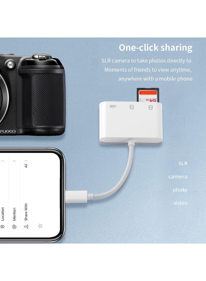 M.A&F's USB-C SD/TF MicroSD + USB 2.0 Card Reader, 3-in-1 Type C Memory Card Adapter for iPhone 17 Pro Max, 2022-2016 MacBook Pro 15/16, M1 M2 Mac Air/iPad Pro, for Samsung Galaxy, for Google Pixel - Image 4